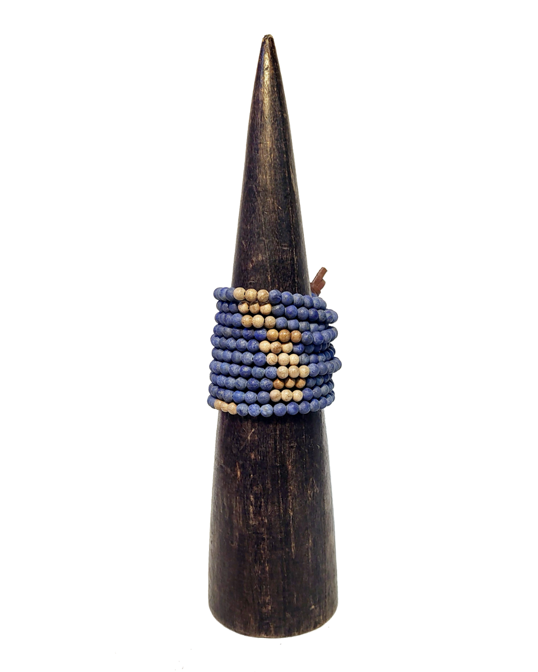 Lapis with Wood Beads Bracelet