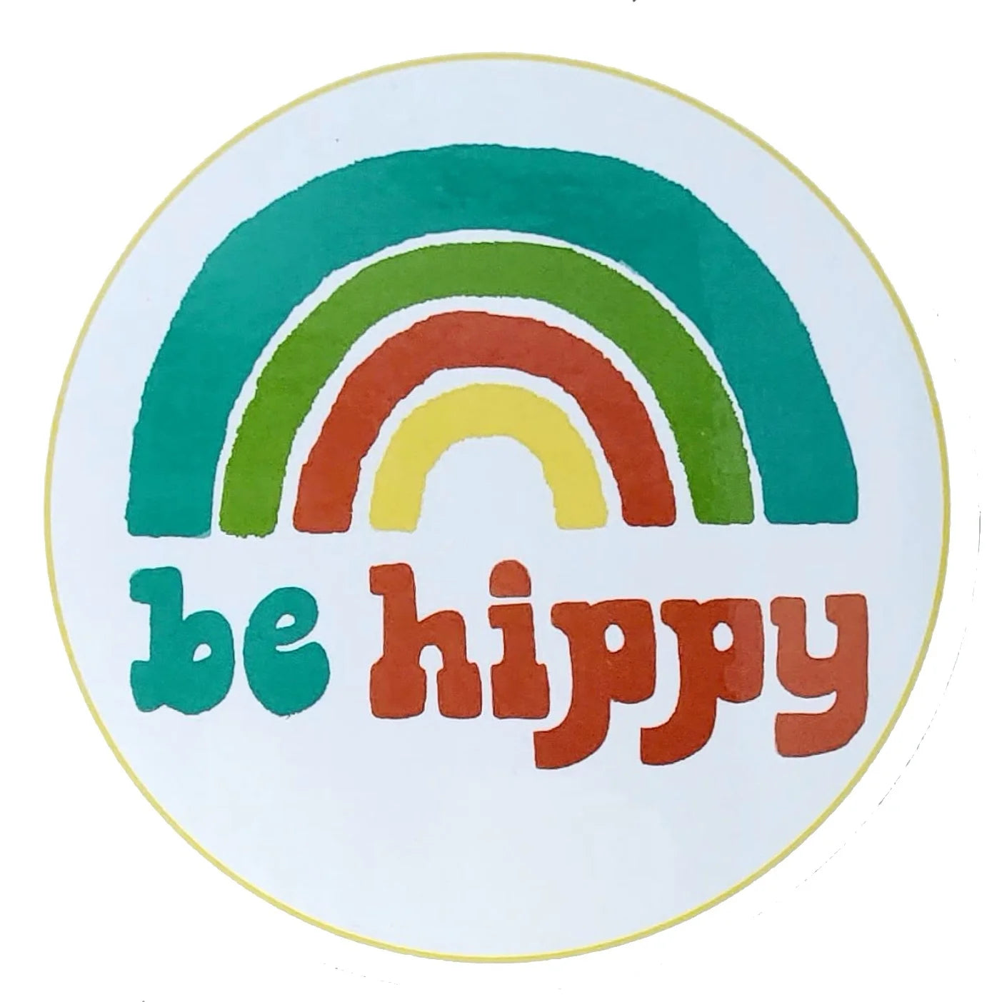 Be Hippy Rainbow Sticker