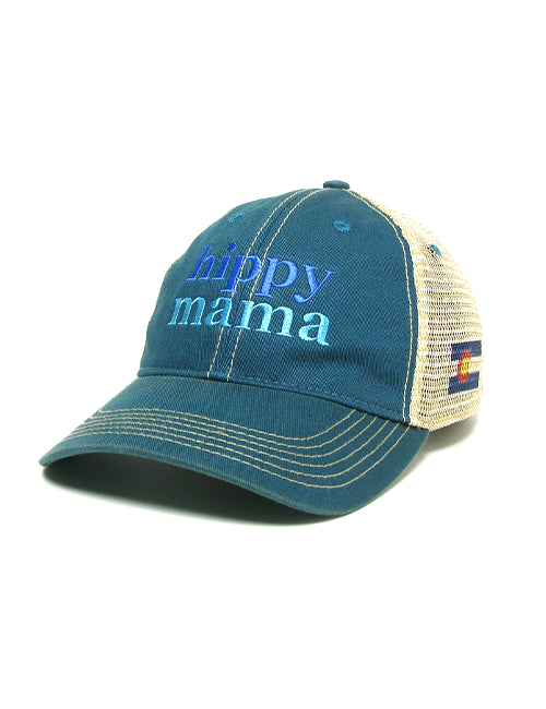 Be Hippy Hippy Mama Hat Vintage Blue