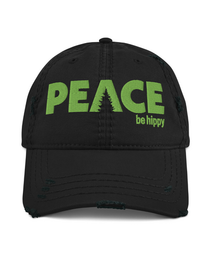 Peace Distressed Dad Hat