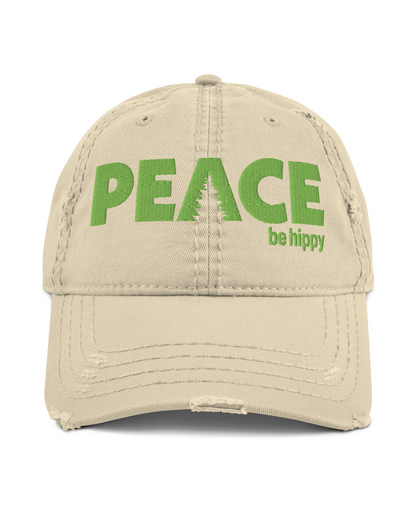 Peace Distressed Dad Hat