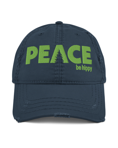 Peace Distressed Dad Hat