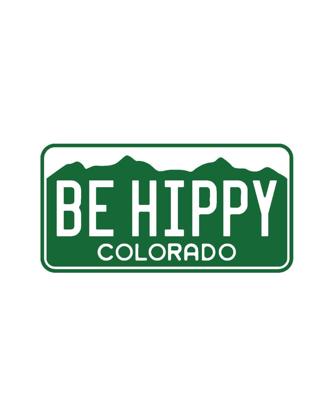 Be Hippy Colorado License Plate Sticker