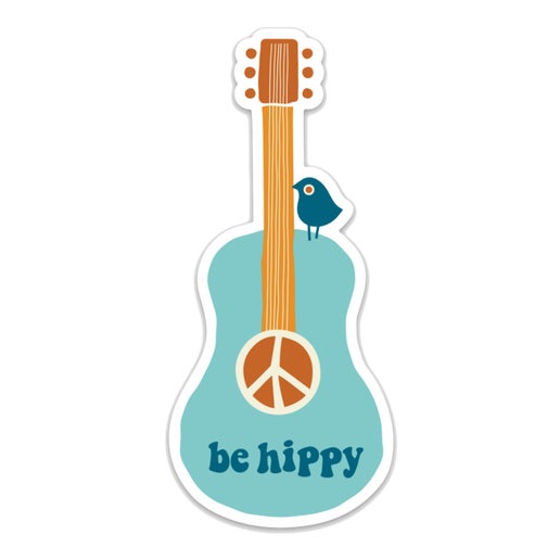 Peace Guitar Sticker