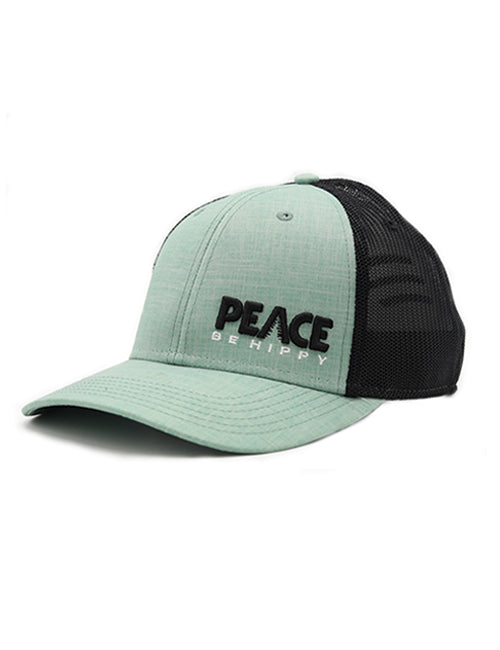 Recycled PEACE Stretch Fit Turquoise/Black Hat