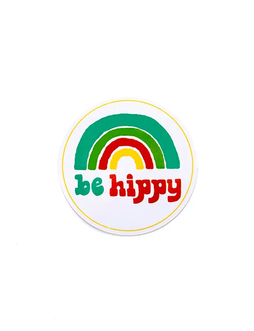 Be Hippy Rainbow Sticker