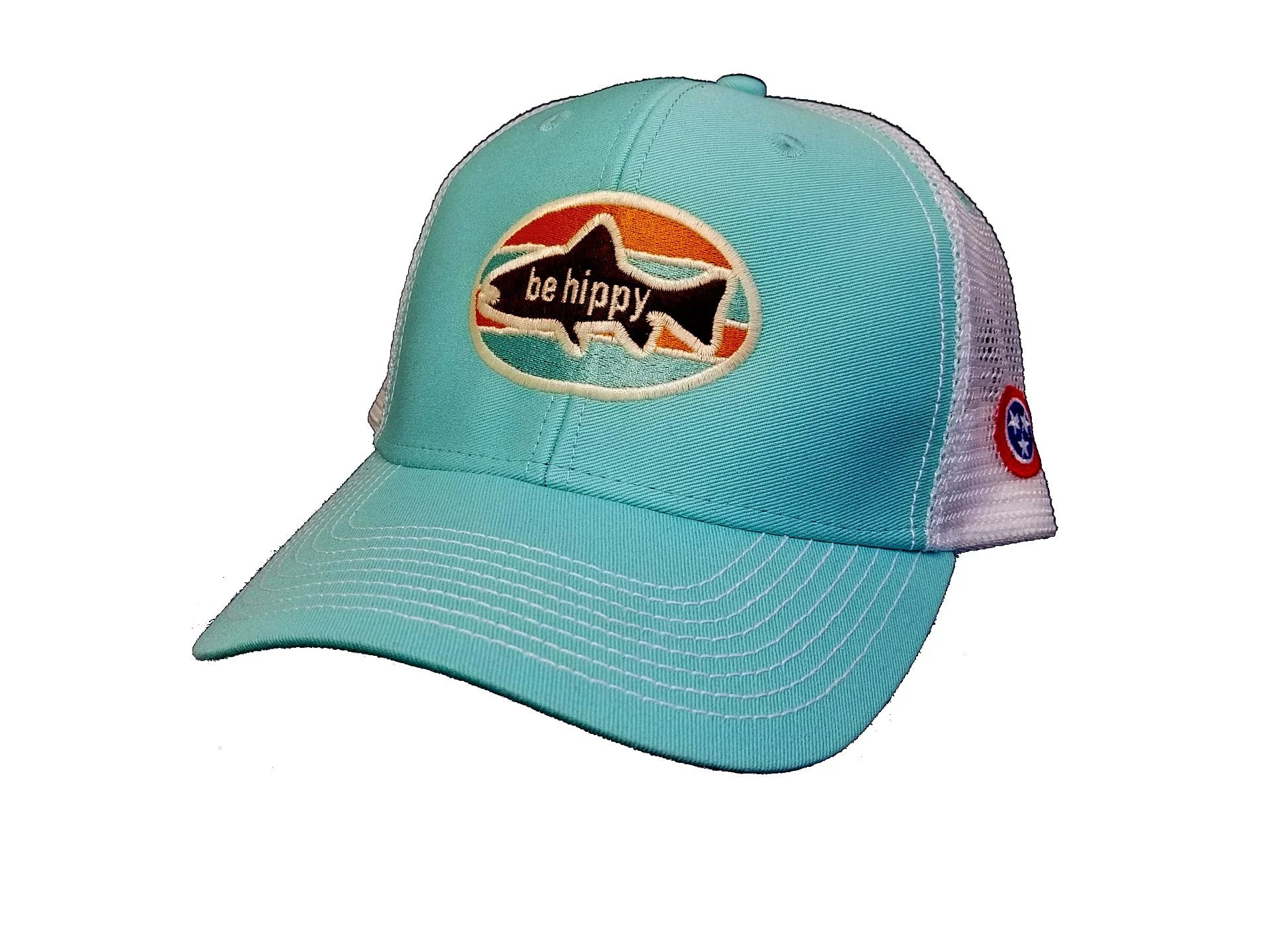Fish Logo Trucker Hat - Tennessee Flag