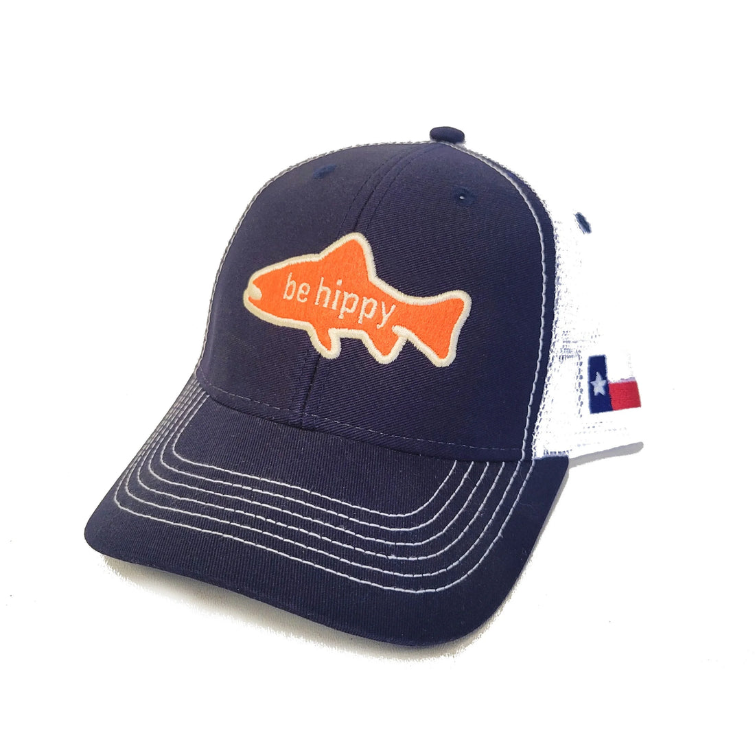 Youth Fish Logo Trucker Hat - Texas Flag