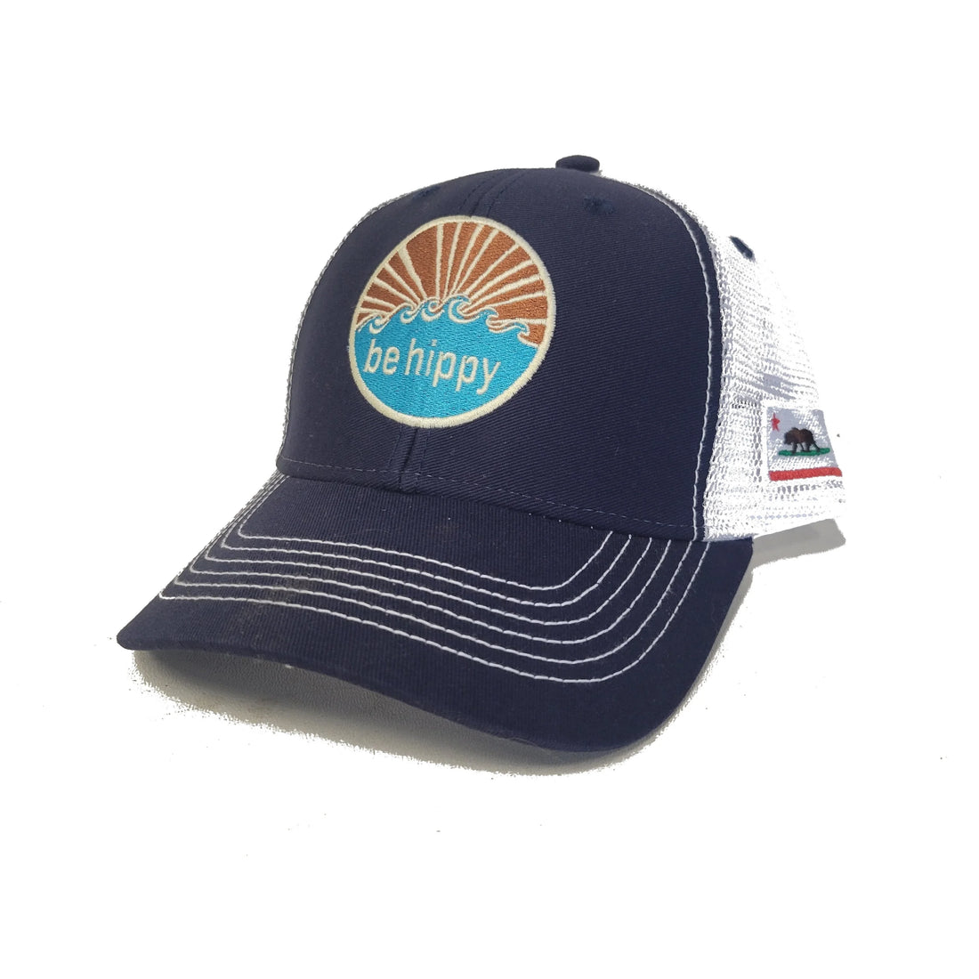 Youth Water Logo Trucker Hat - California Flag