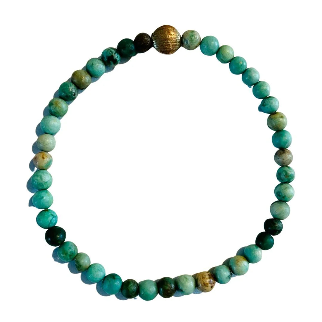 Peruvian Turquoise Bracelet with Starburst Bead